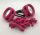 Doppelte Quick Release Schlauchclips Rot