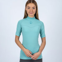 WOMENS SHORT SLEEVE HYDROSKIN PASTEL TURQUOISE XXS