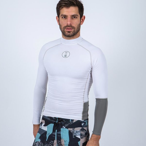 MENS OCEANPOSITIVE LONG SLEEVE - WHITE MEDIUM