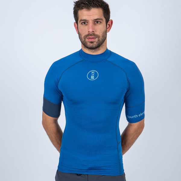 MENS OCEANPOSITIVE SHORT SLEEVE - SCUBA BLUE LARGE