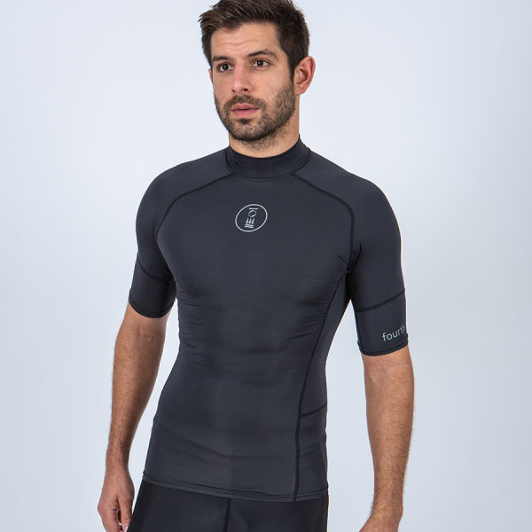 MENS OCEANPOSITIVE SHORT SLEEVE - BLACK LARGE