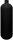ECS 1 L / 200 bar Stahlflasche schwarz  mit Ventil 12185 (M18 x 1,5)