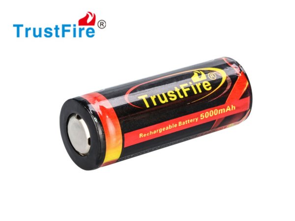Trustfire 26650 5000mAh 3,6V - 3,7V gesch&uuml;tzter Li-Ion-Akku